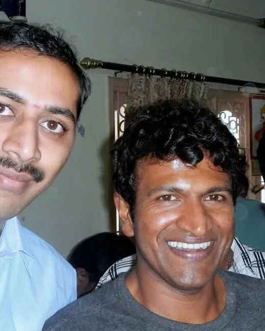 A photograph with Kannada film actor Puneeth Rajkumar